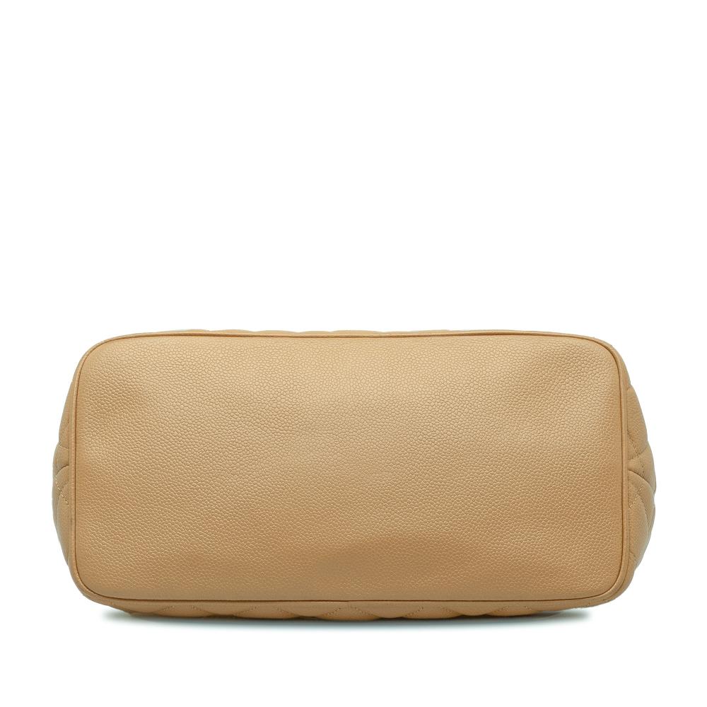 Chanel B Chanel Brown Beige Caviar Leather Leather Caviar Medallion Tote Italy