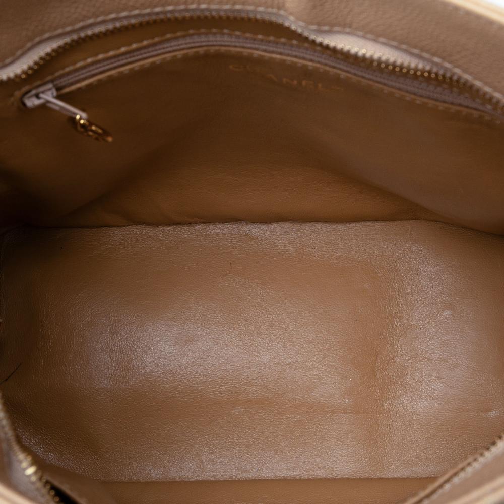 Chanel B Chanel Brown Beige Caviar Leather Leather Caviar Medallion Tote Italy