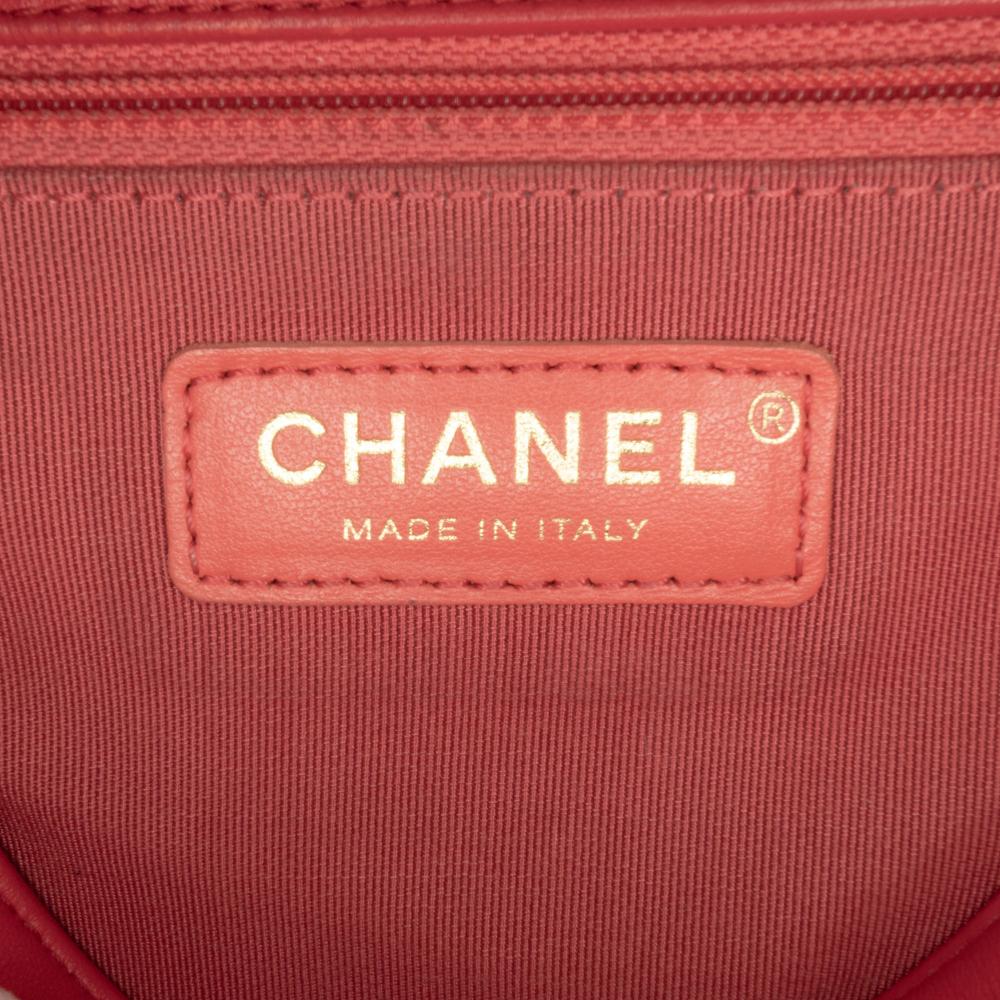 Chanel AB Chanel Red Lambskin Leather Leather Medium Lambskin In The Loop Flap Italy