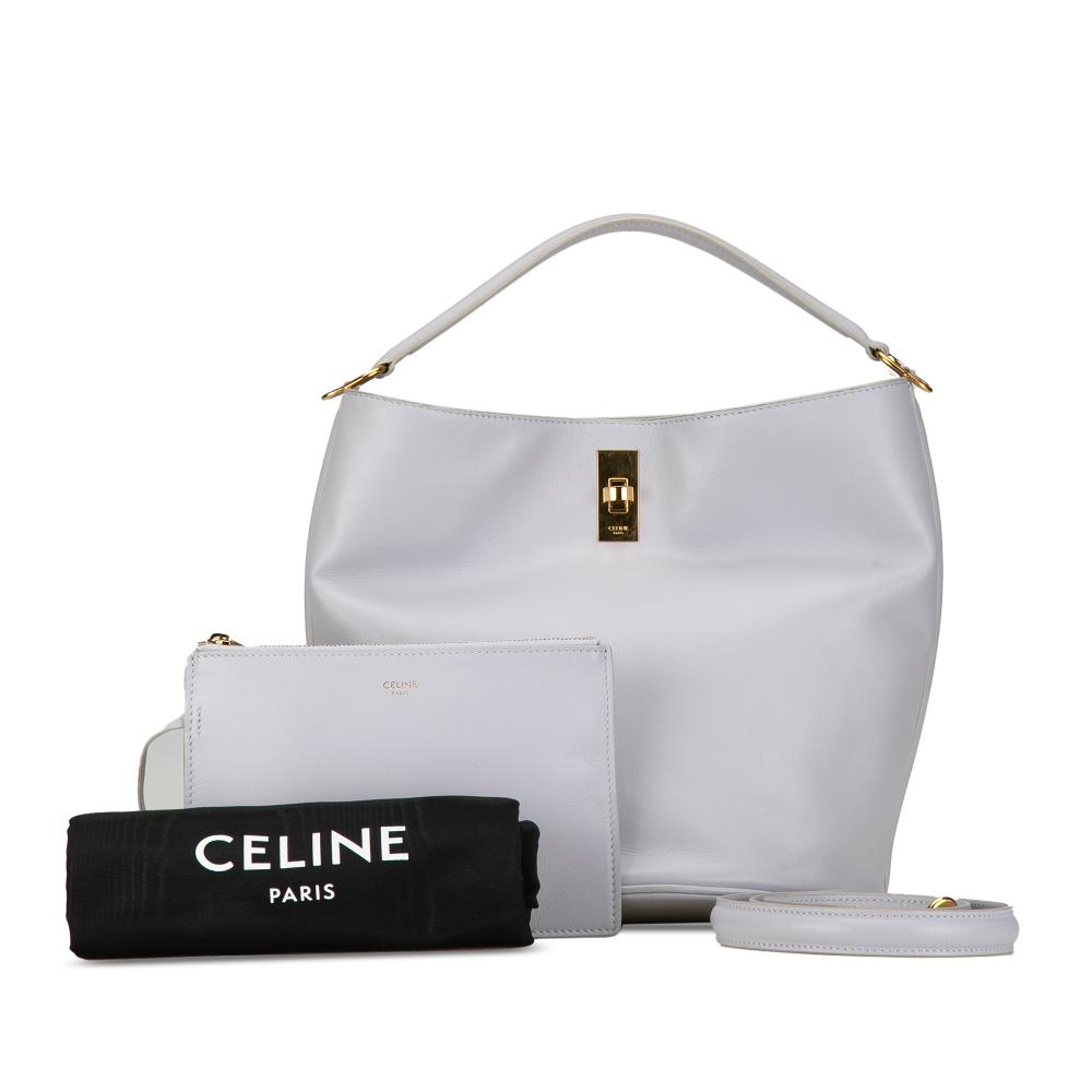 Celine B Celine Blue Light Blue Calf Leather Teen Bucket 16 Italy