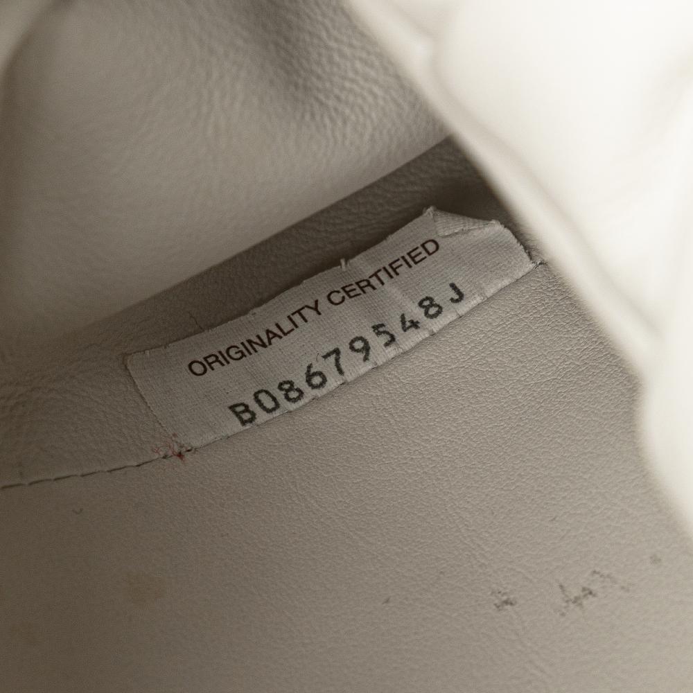 Bottega Veneta AB Bottega Veneta White Lambskin Leather Leather Lambskin The Shoulder Pouch Italy