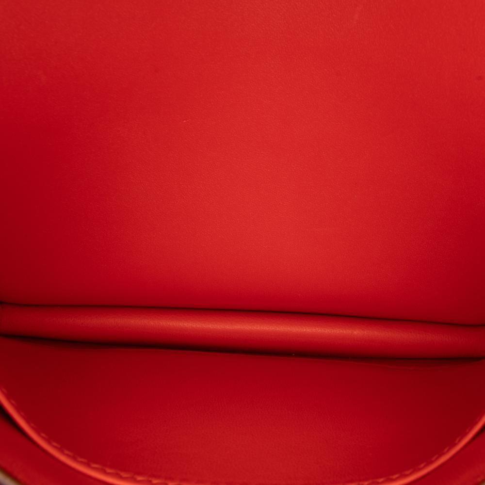Hermès AB Hermès Red Calf Leather Mini Tadelakt Constance 18 France
