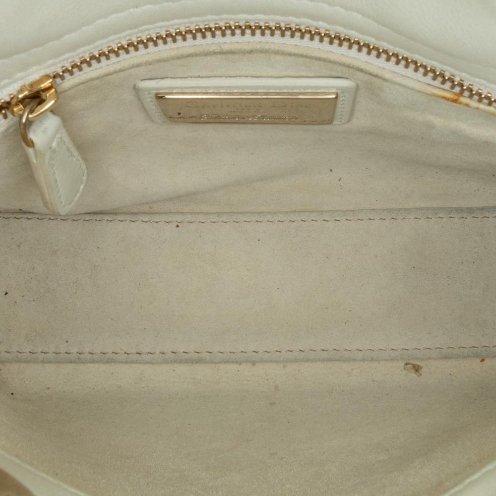 Christian Dior B Dior White Calf Leather DiorAmour Niki De Saint Phalle Mini skin Lady Dior Italy