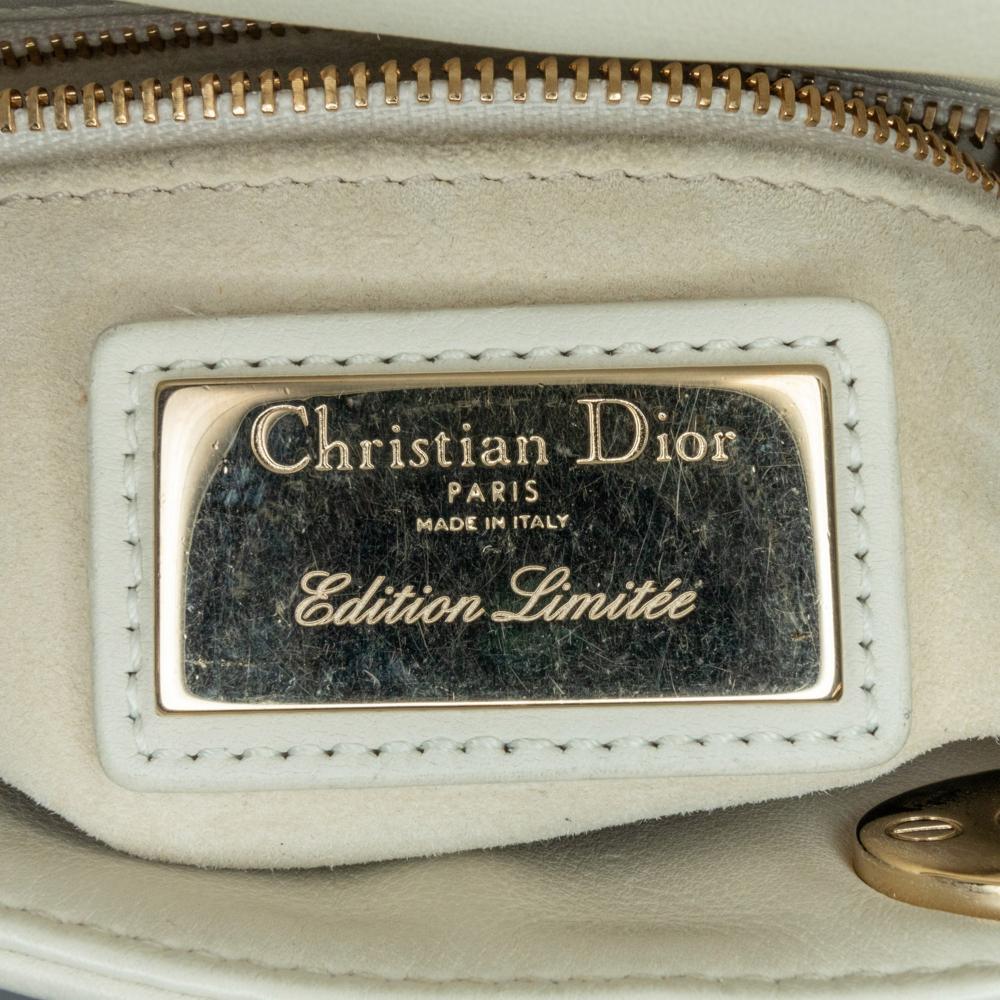 Christian Dior B Dior White Calf Leather DiorAmour Niki De Saint Phalle Mini skin Lady Dior Italy