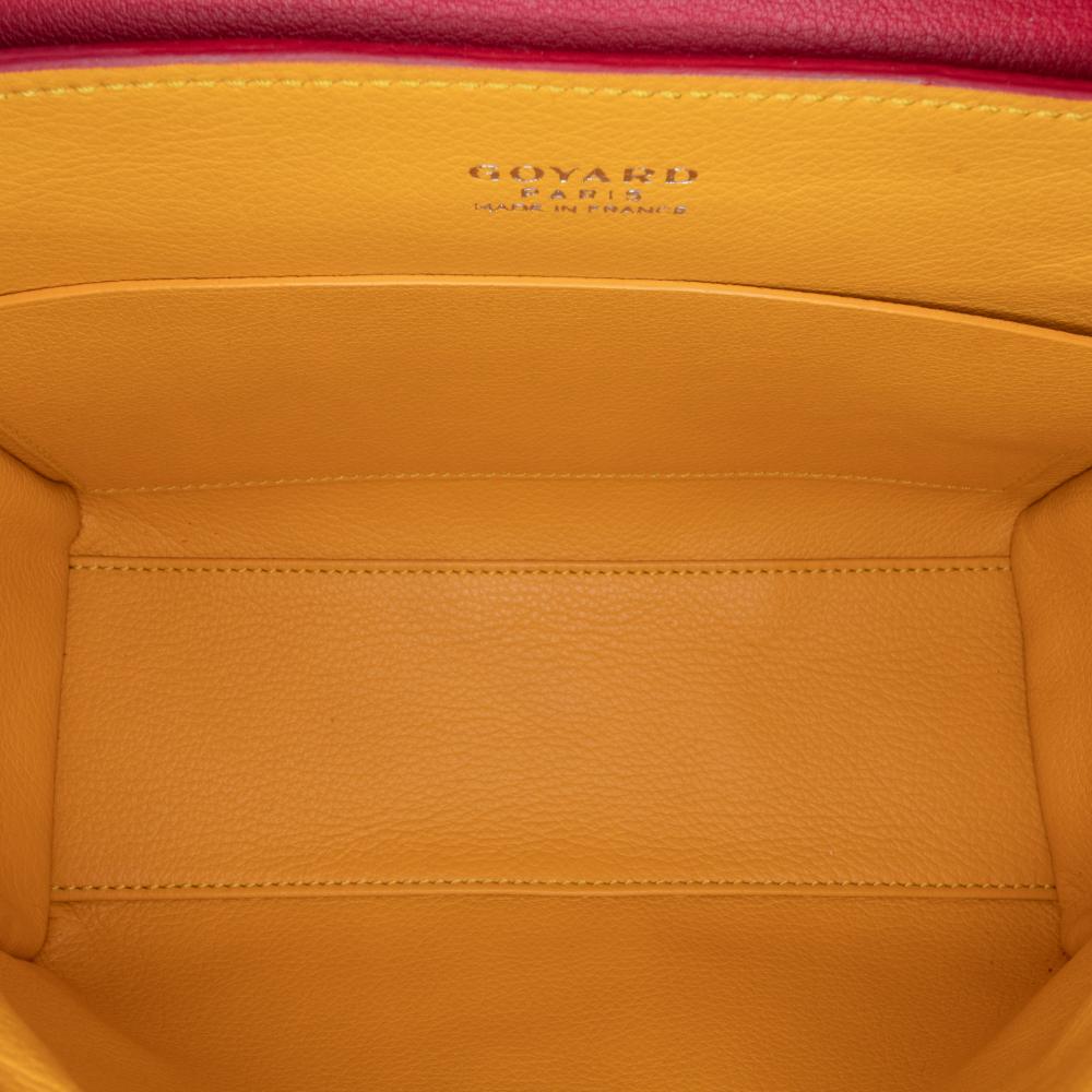 Goyard AB Goyard Red Coated Canvas Fabric Mini Goyardine Saigon Souple France