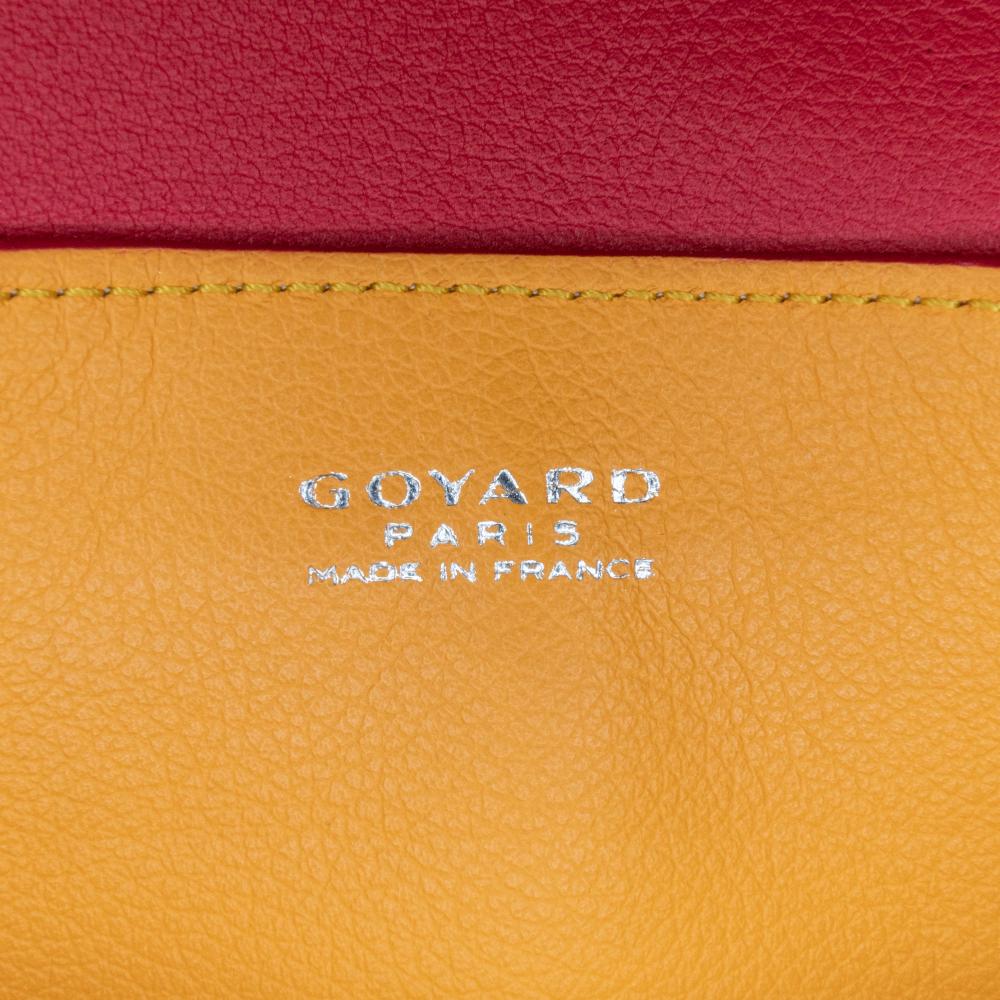 Goyard AB Goyard Red Coated Canvas Fabric Mini Goyardine Saigon Souple France