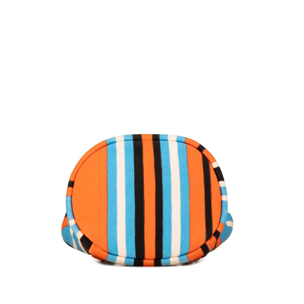 Prada B Prada Orange Canvas Fabric Canapa Baiadera Crossbody Italy