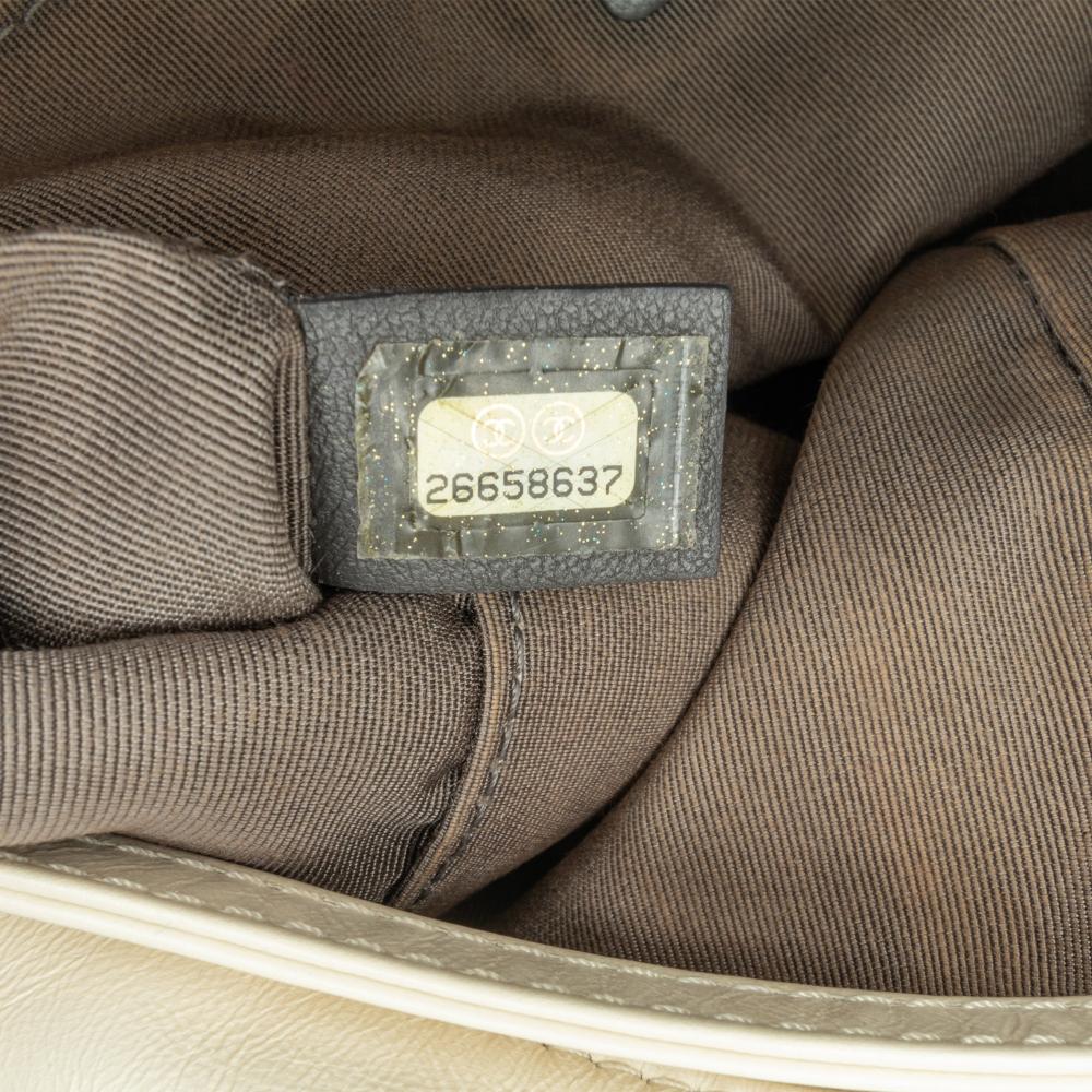 Chanel B Chanel Blue Navy with White Ivory Tweed Fabric Medium and Lambskin Gabrielle Crossbody Italy