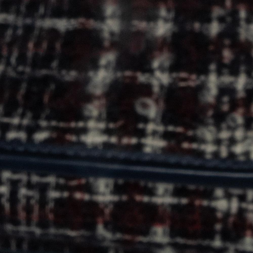 Chanel B Chanel Blue Navy Tweed Fabric Small School Memory Top Handle Flap France