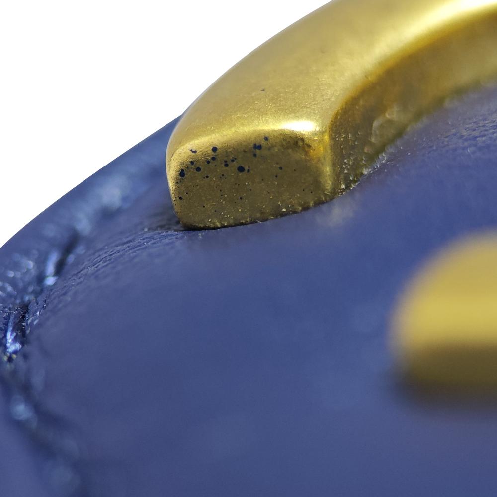 Chanel B Chanel Blue Navy Tweed Fabric Small School Memory Top Handle Flap France