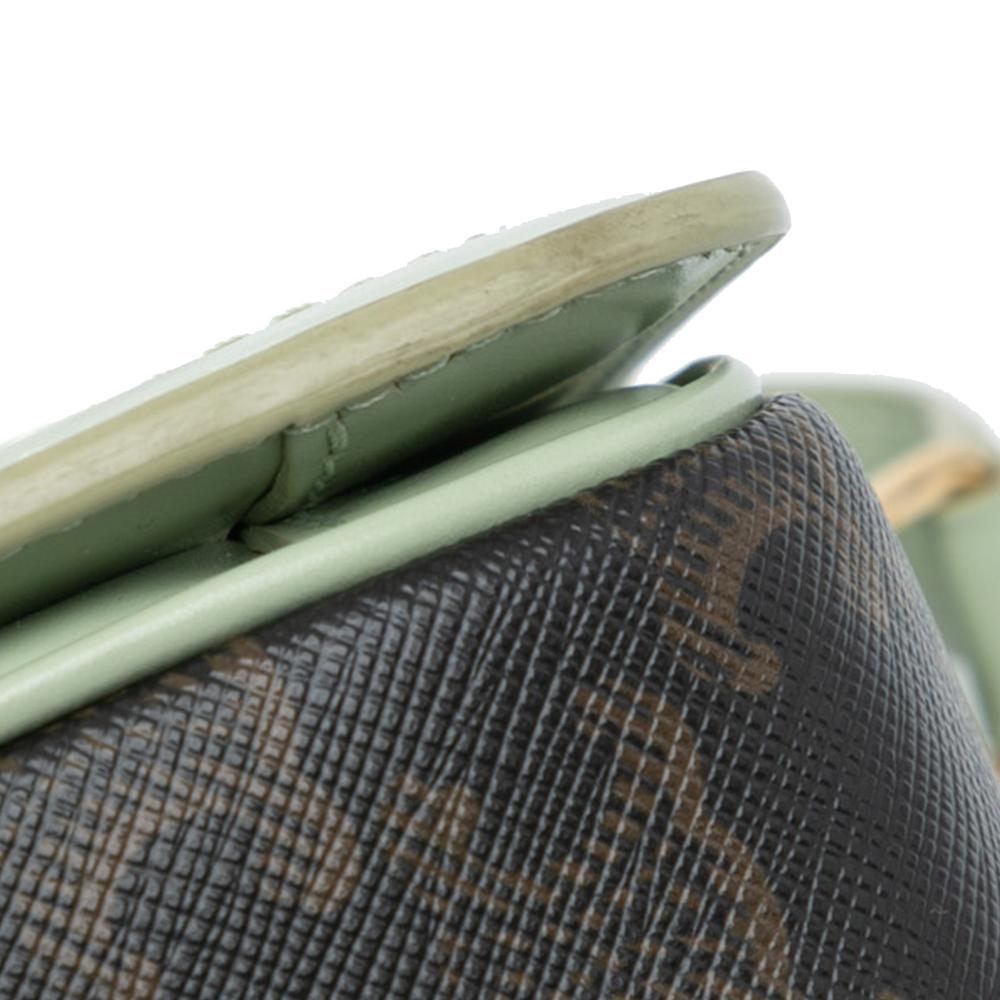 Celine B Celine Brown Dark Brown Coated Canvas Fabric Teen Triomphe and Calfskin Triomphe Crossbody Italy