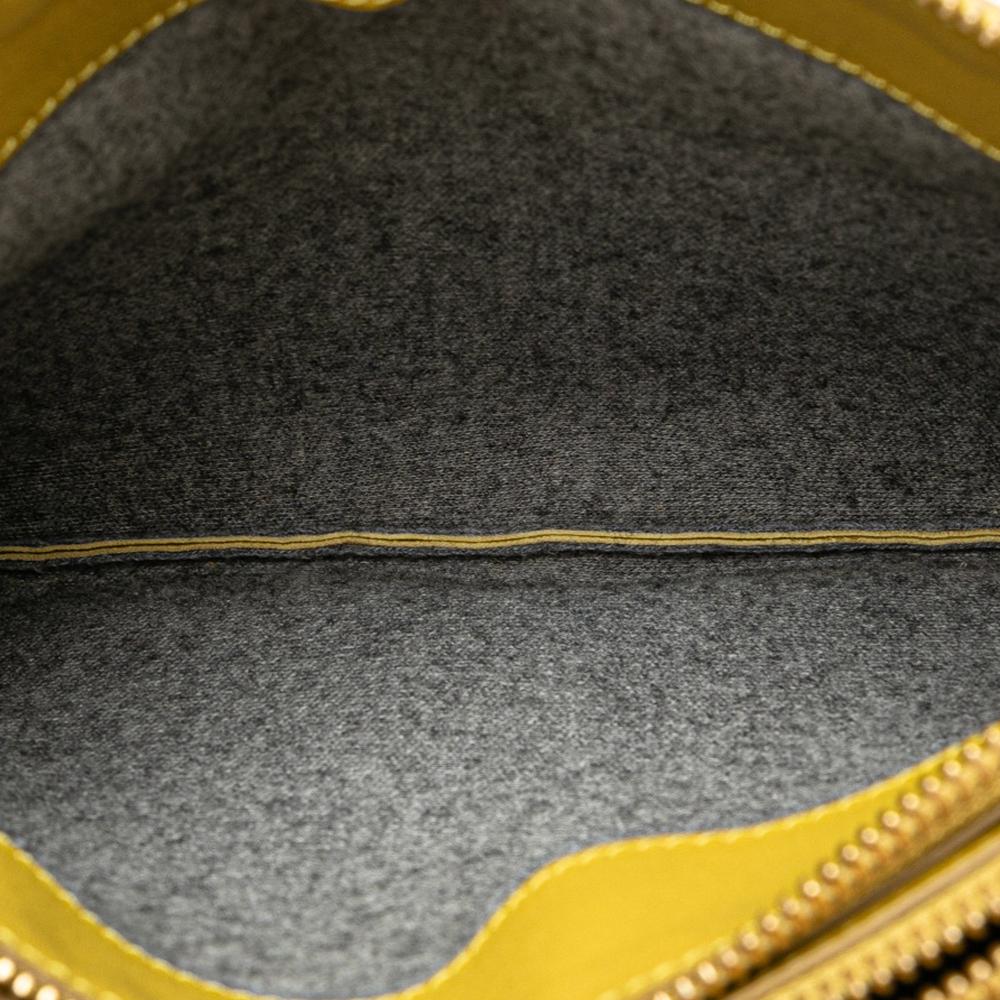 Celine B Celine Yellow Mustard Lambskin Leather Leather Large Lambskin Trio Crossbody Italy