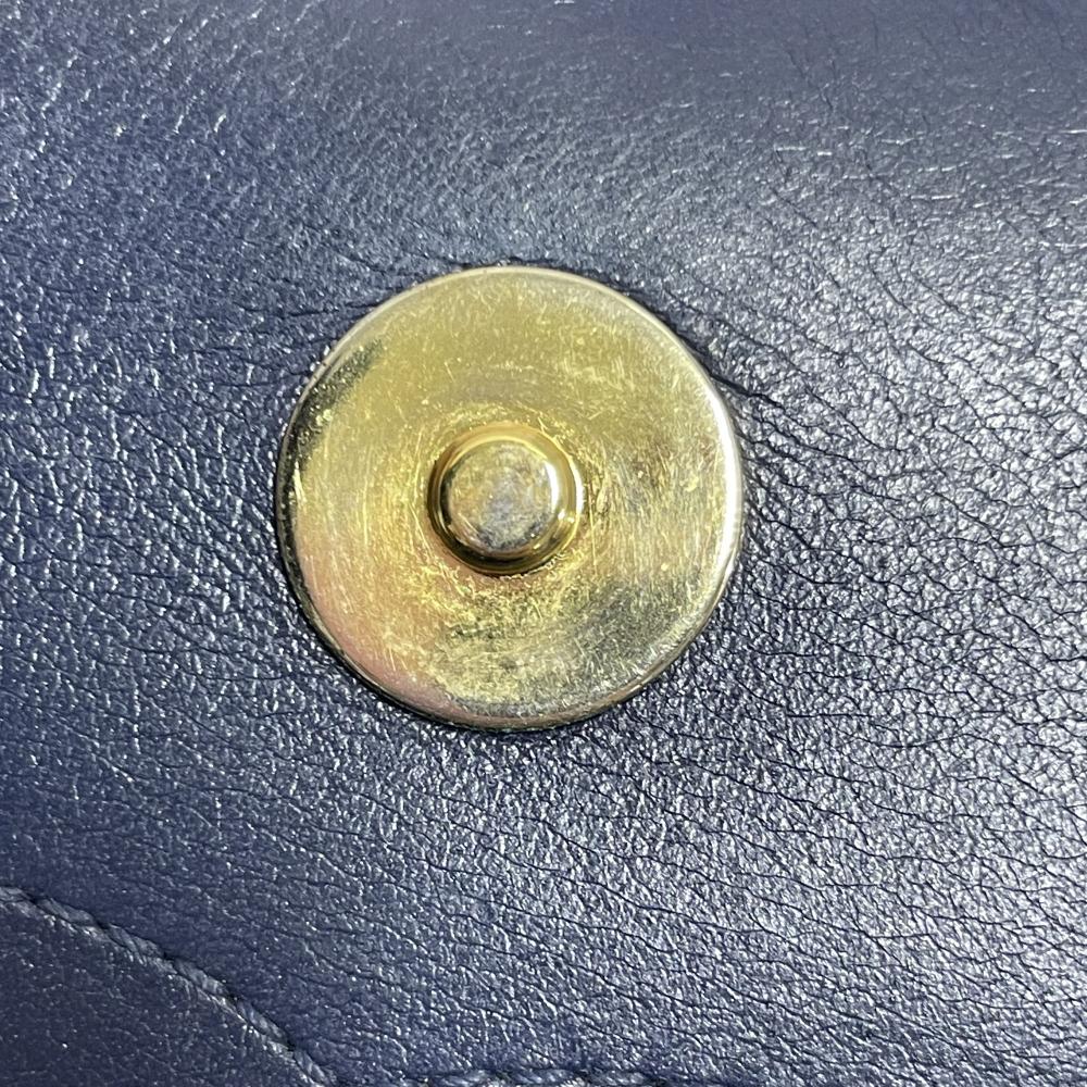 Chanel B Chanel Blue Navy with Black Caviar Leather Leather Small Bicolor Caviar CC Filigree Flap Italy