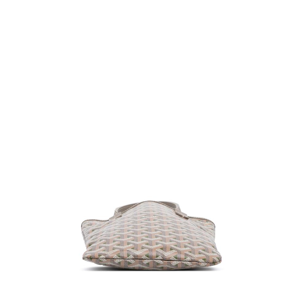 Goyard AB Goyard Brown Taupe Coated Canvas Fabric Goyardine Poitiers Claire Voie France