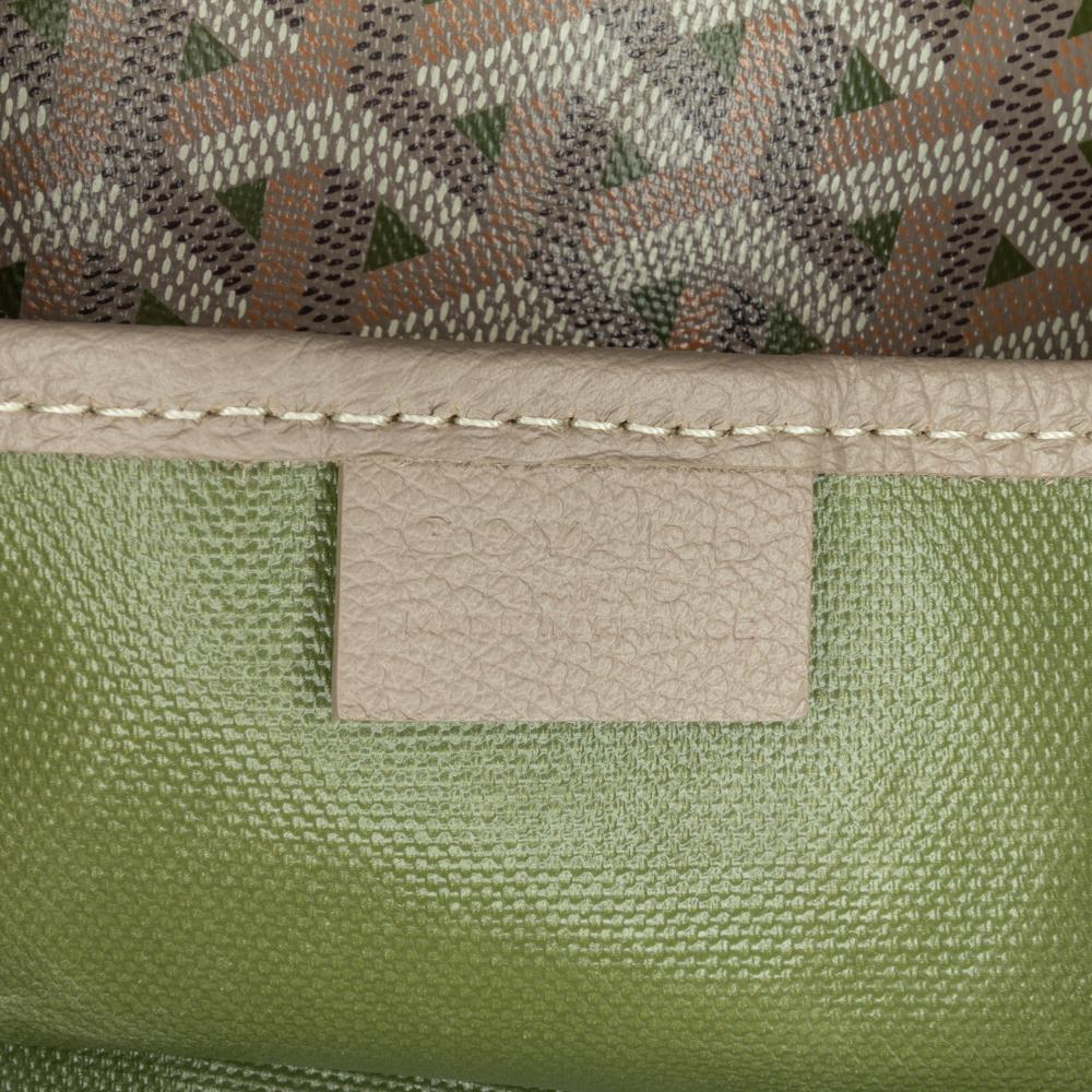 Goyard AB Goyard Brown Taupe Coated Canvas Fabric Goyardine Poitiers Claire Voie France