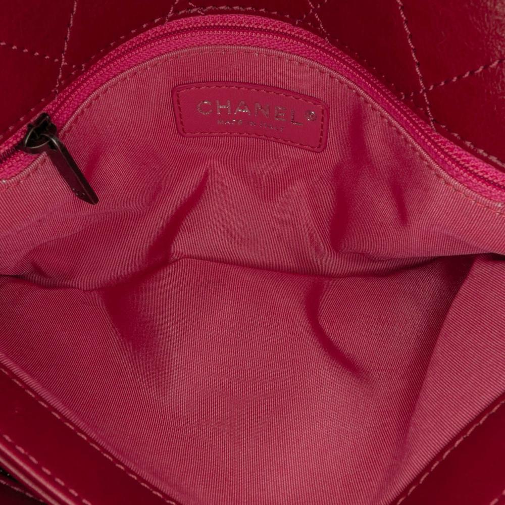 Chanel B Chanel Red Lambskin Leather Leather CC Lambskin and Tweed Flap Italy