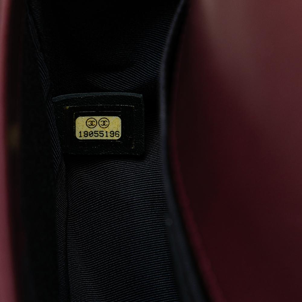 Chanel AB Chanel Red Burgundy Velvet Fabric Old Medium and Tweed Boy Flap Italy