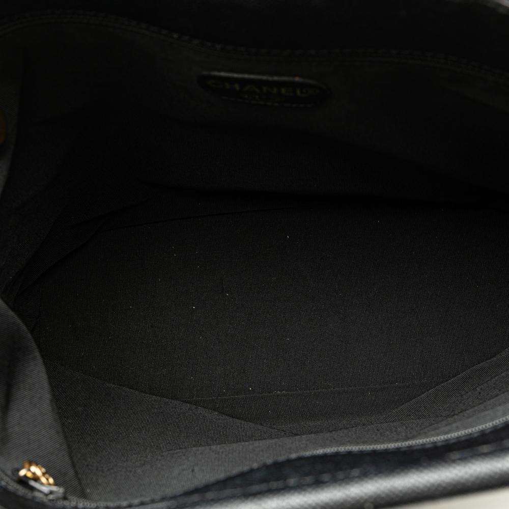 Chanel B Chanel Black Caviar Leather Leather Caviar Tortoise Top Handle Tote Italy