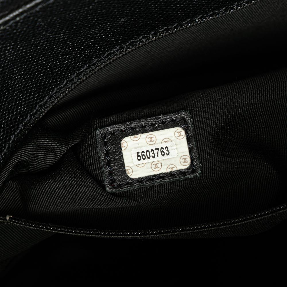 Chanel B Chanel Black Caviar Leather Leather Caviar Tortoise Top Handle Tote Italy