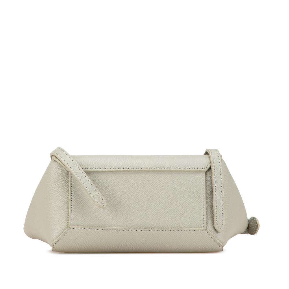 Celine B Celine White Calf Leather Nano Grained skin Belt Bag Italy