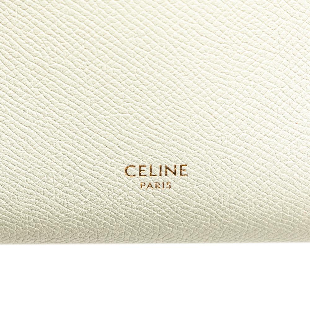 Celine B Celine White Calf Leather Nano Grained skin Belt Bag Italy