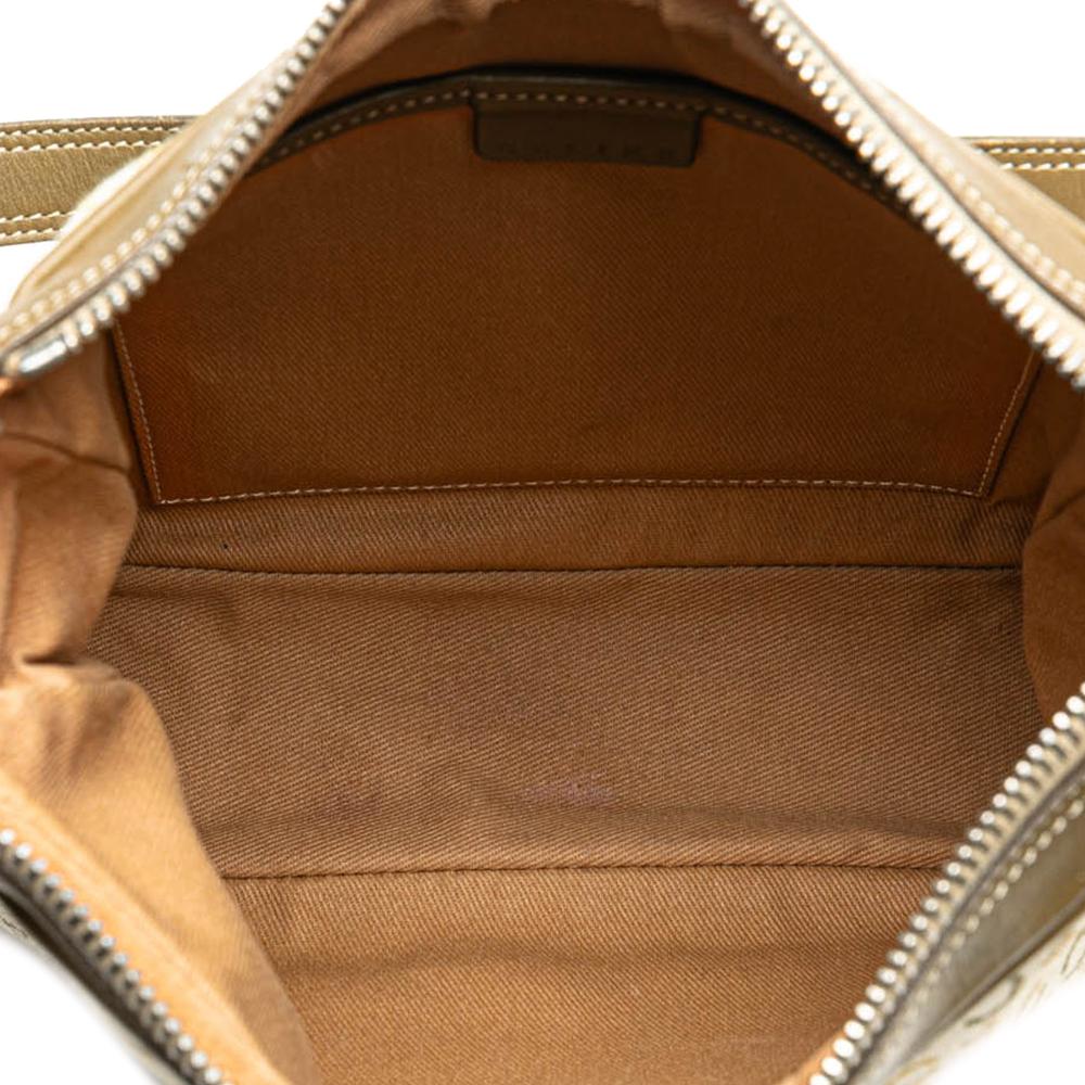 Celine B Celine Brown Light Beige Canvas Fabric C Macadam Shoulder Bag Italy