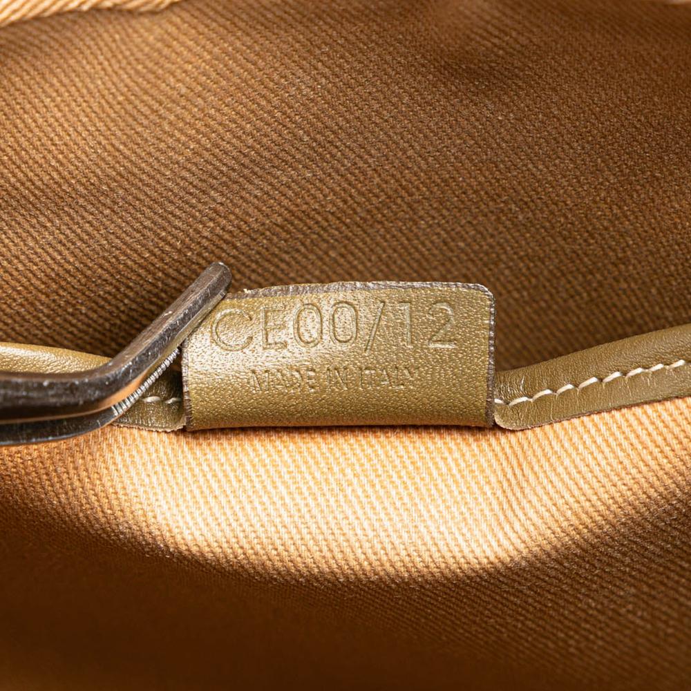 Celine B Celine Brown Light Beige Canvas Fabric C Macadam Shoulder Bag Italy