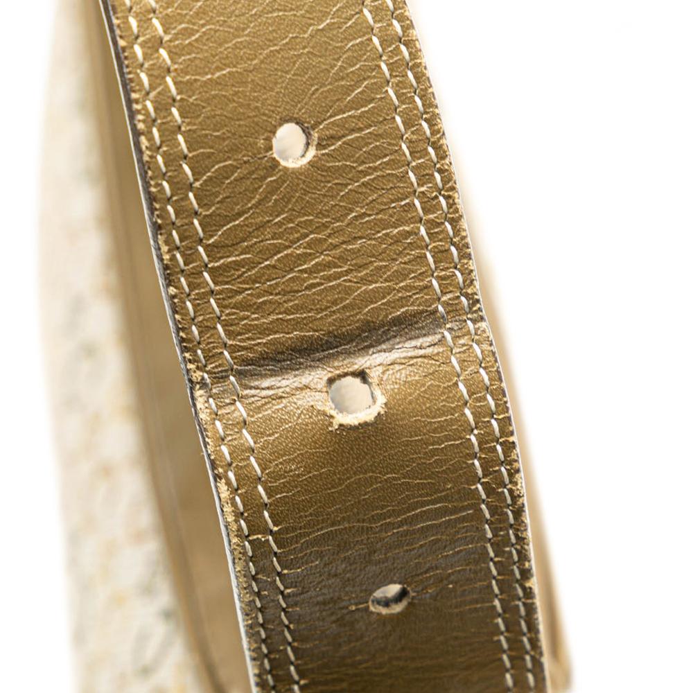 Celine B Celine Brown Light Beige Canvas Fabric C Macadam Shoulder Bag Italy