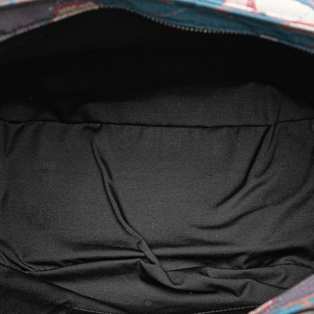 Christian Dior AB Dior Brown Denim Fabric Peter Doig Camouflage Soft Saddle Bag Italy