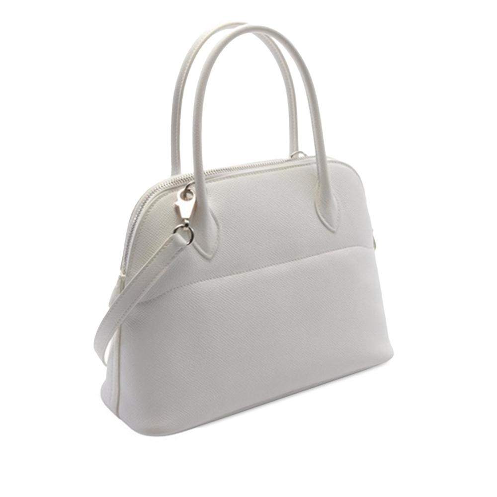 Hermès B Hermès White Off White Calf Leather Epsom Bolide 27 France