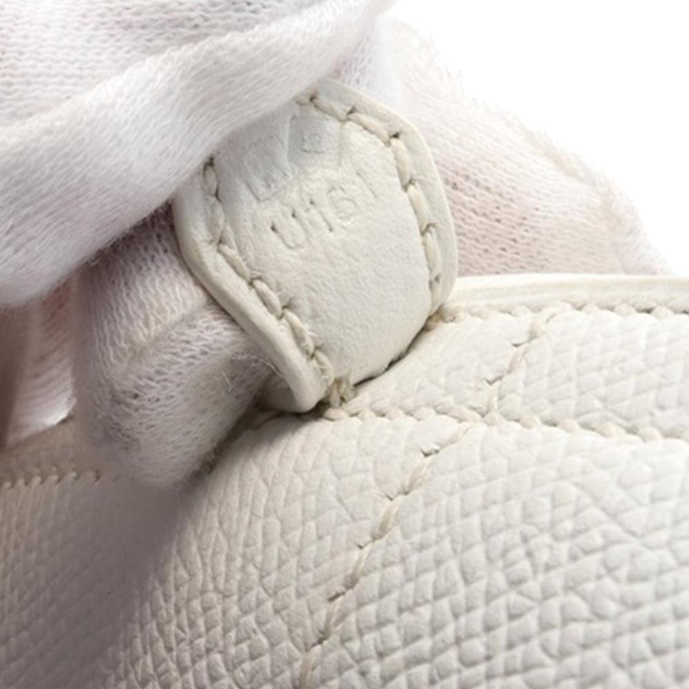 Hermès B Hermès White Off White Calf Leather Epsom Bolide 27 France
