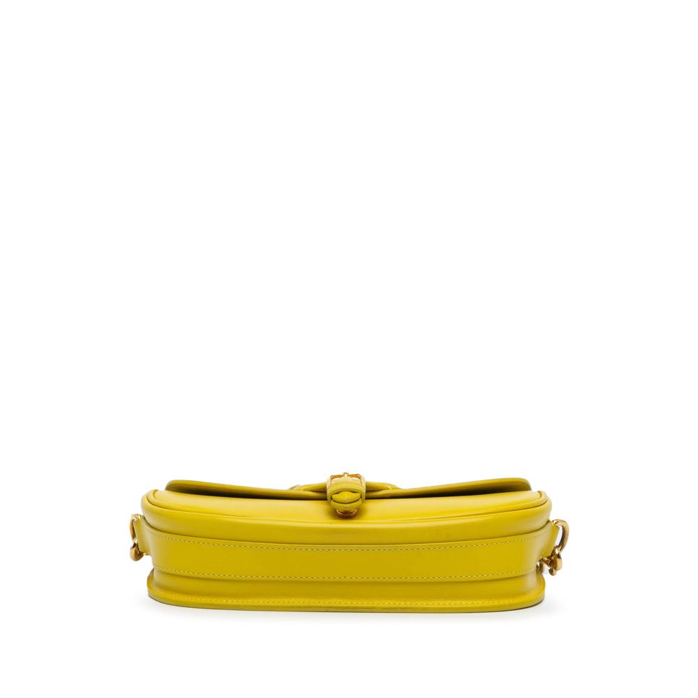 Christian Dior B Dior Yellow Calf Leather skin Bobby East West Crossbody Italy