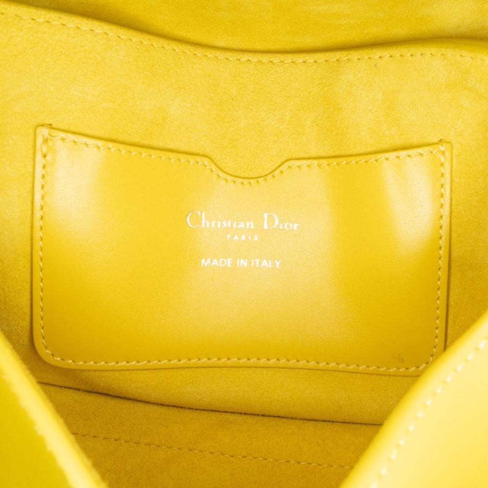 Christian Dior B Dior Yellow Calf Leather skin Bobby East West Crossbody Italy