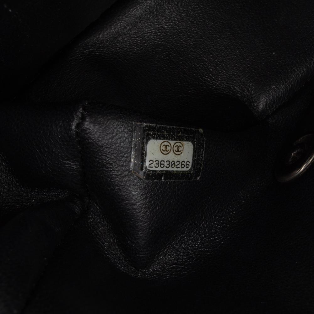 Chanel B Chanel Black Patent Leather Leather Mini Square Classic Chevron Patent Flap Italy