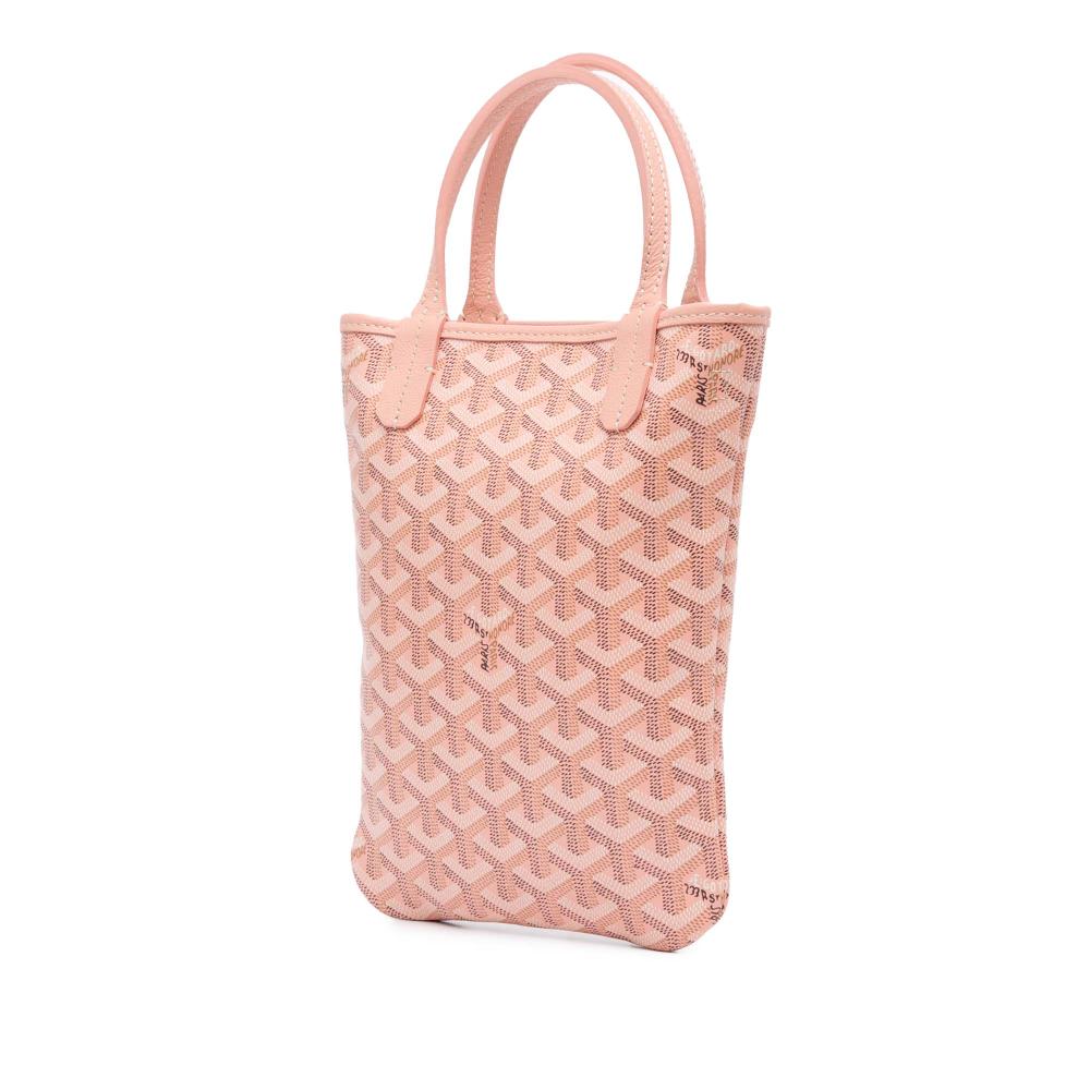 Goyard AB Goyard Pink Coated Canvas Fabric Goyardine Poitiers Claire Voie France
