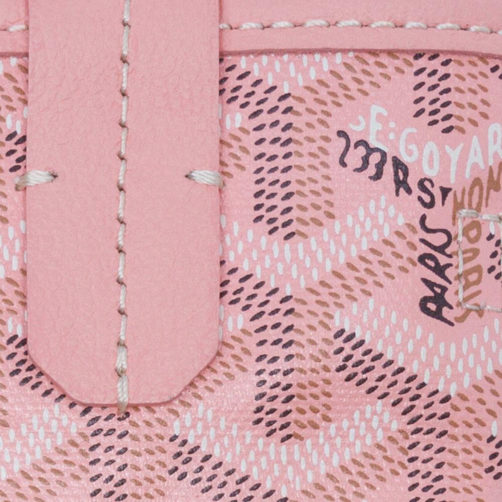 Goyard AB Goyard Pink Coated Canvas Fabric Goyardine Poitiers Claire Voie France