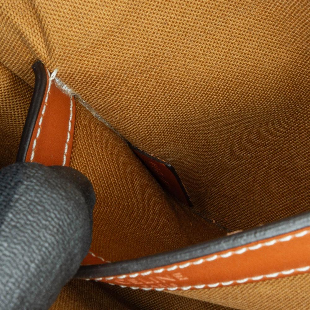 Celine B Celine Brown Dark Brown Coated Canvas Fabric Medium Triomphe Folco Crossbody Italy