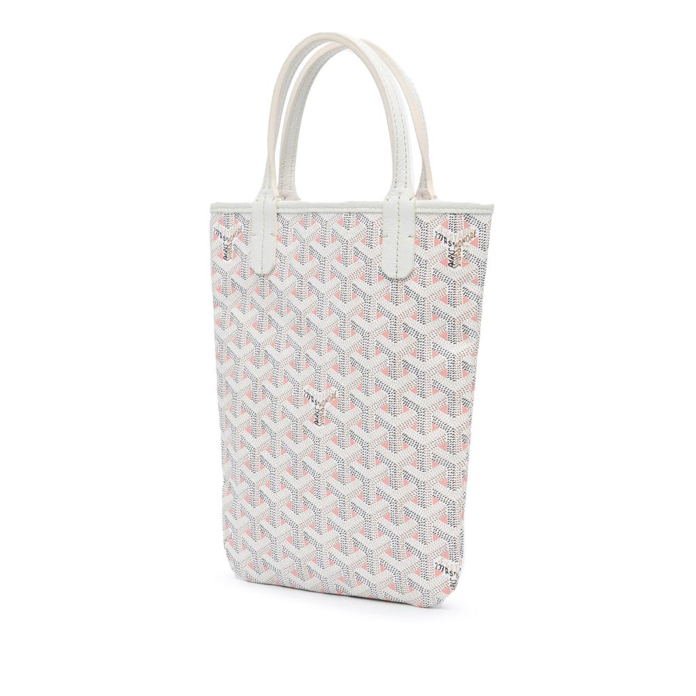 Goyard AB Goyard White Coated Canvas Fabric Goyardine Poitiers Claire Voie France
