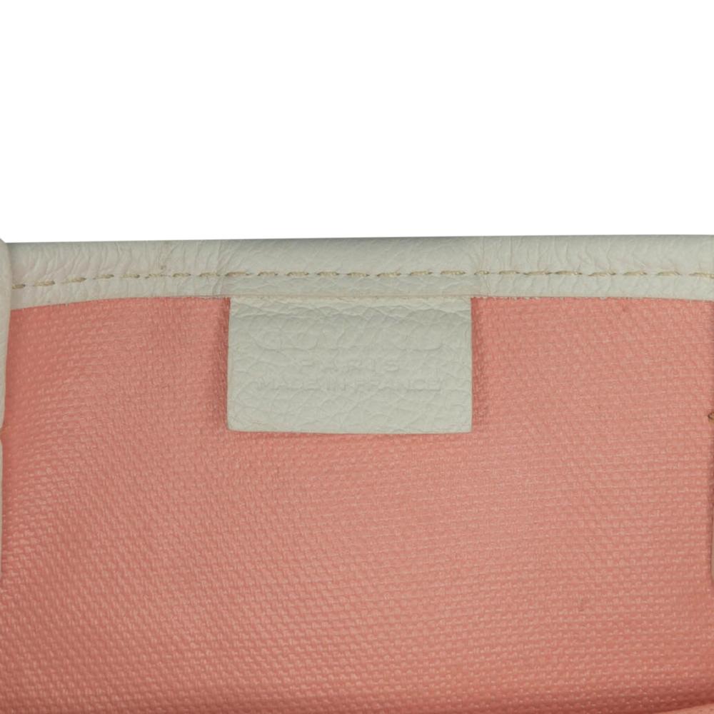 Goyard AB Goyard White Coated Canvas Fabric Goyardine Poitiers Claire Voie France