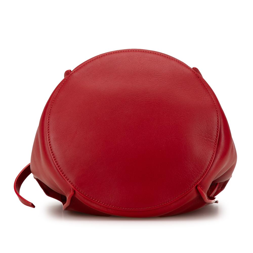 Celine B Celine Red Calf Leather Big Bag Bucket Crossbody Italy