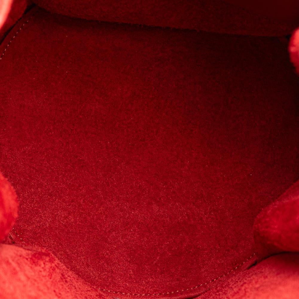 Celine B Celine Red Calf Leather Big Bag Bucket Crossbody Italy