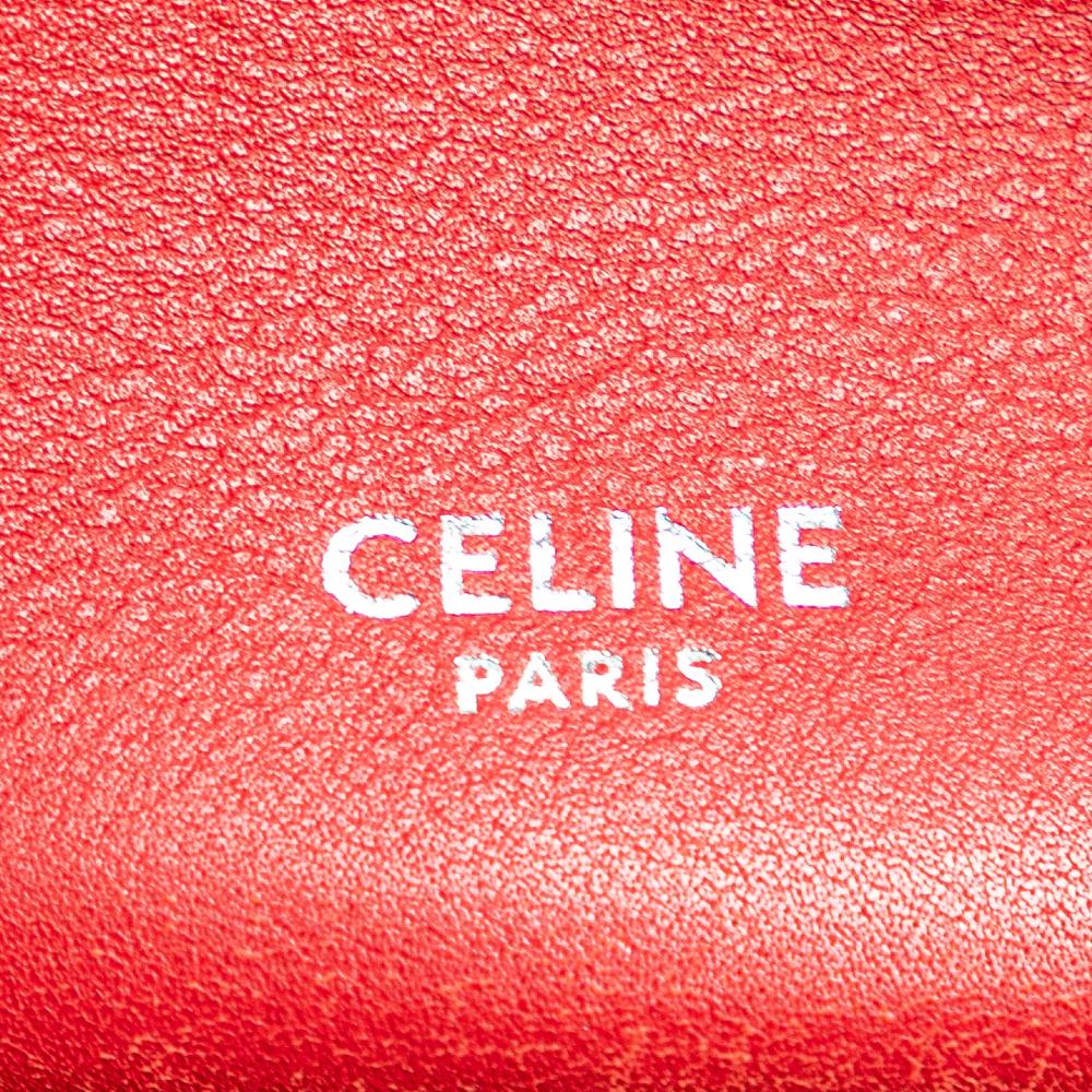 Celine B Celine Red Calf Leather Big Bag Bucket Crossbody Italy