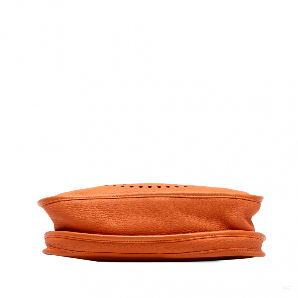 Hermès Evelyne 29 Taurillon Clemence Leather Hobo Crossbody Orange