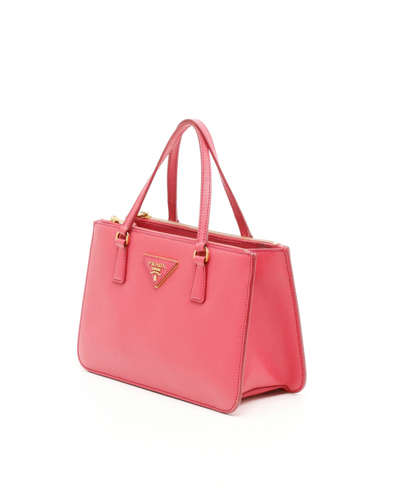 Prada Mini Saffiano Lux Galleria Double Zip Bag