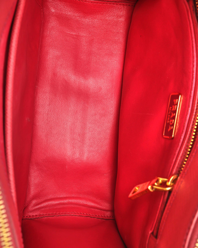 Prada Mini Saffiano Lux Galleria Double Zip Bag