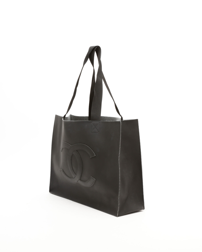 Chanel CC Rubber Tote Bag