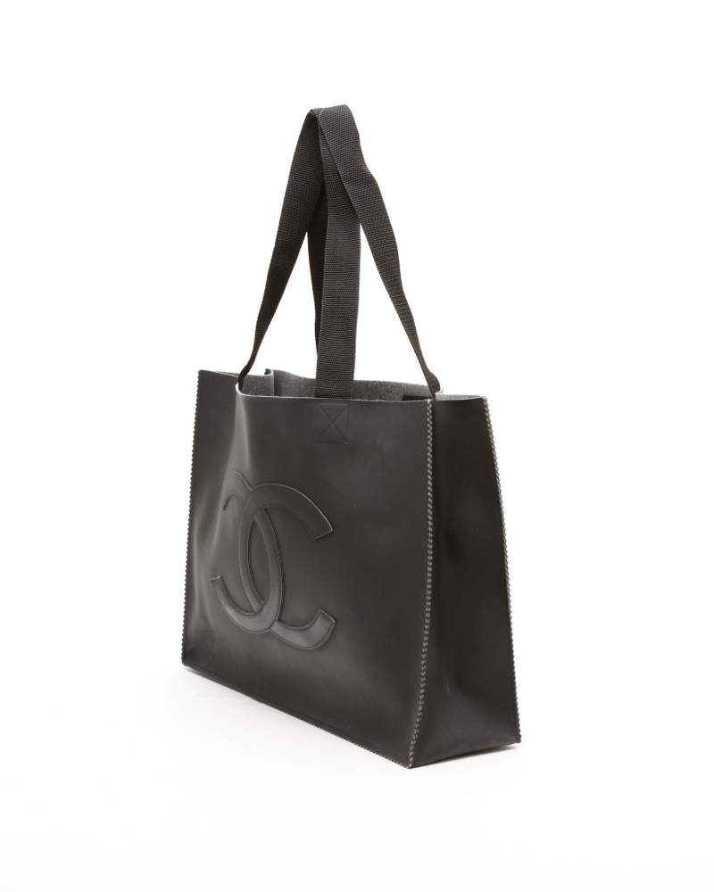 Chanel CC Rubber Tote Bag