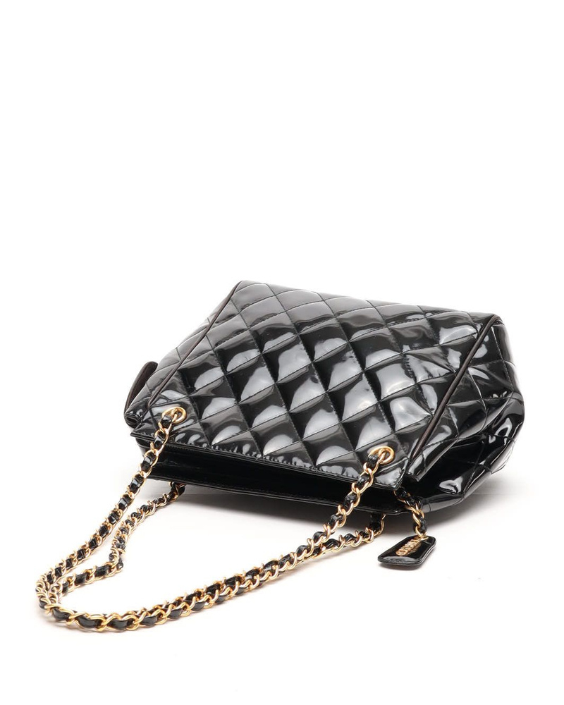 Chanel Patent Matelassé Chain Bag