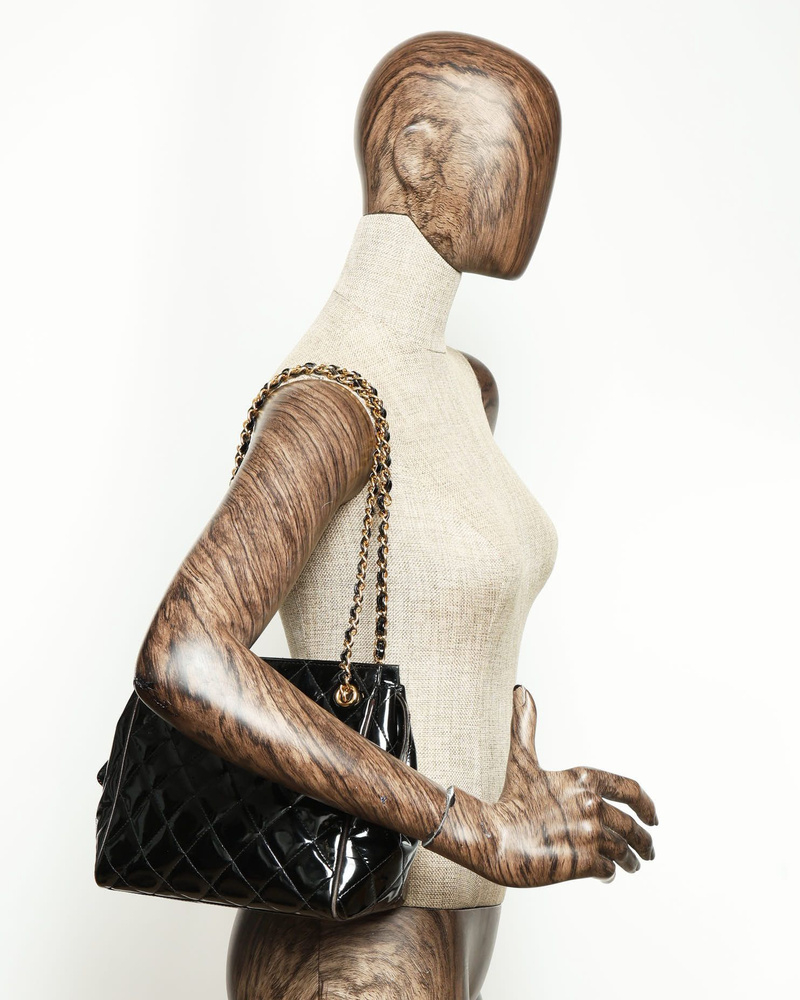 Chanel Patent Matelassé Chain Bag