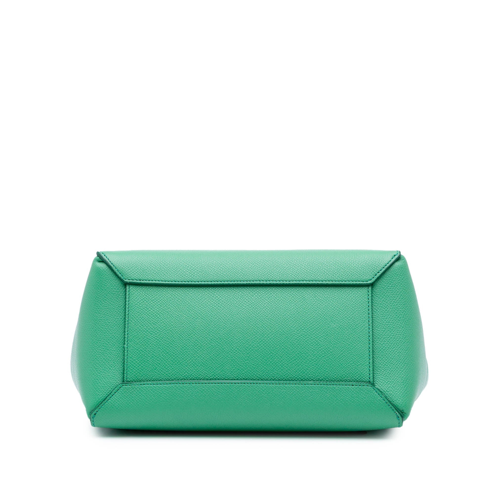 Celine Belt Bag Micro Grained Calfskin Leather 3-Ways Tote Bag Green